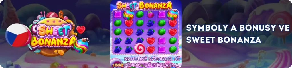 Symboly a bonusy ve hře Sweet Bonanza