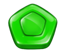 Symbol zelených bonbónů
